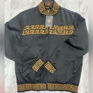Black and Gold Medusa  Men's Jacket xl
